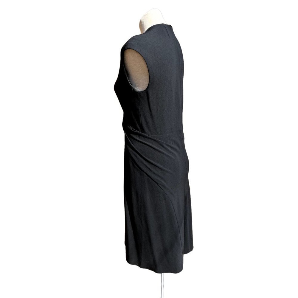 Ralph Lauren Purple Label Twist Front Dress Black Women's 10 Luxury LBD - Picture 4 of 12